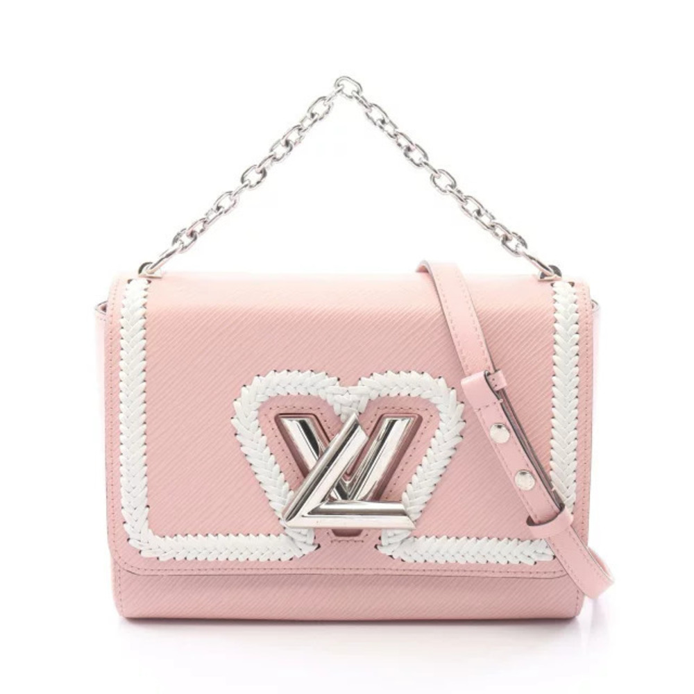 Louis Vuitton Twist Handbag Leather Epi Pink White